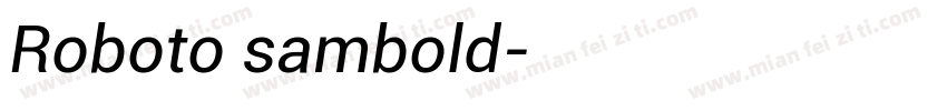 Roboto sambold字体转换